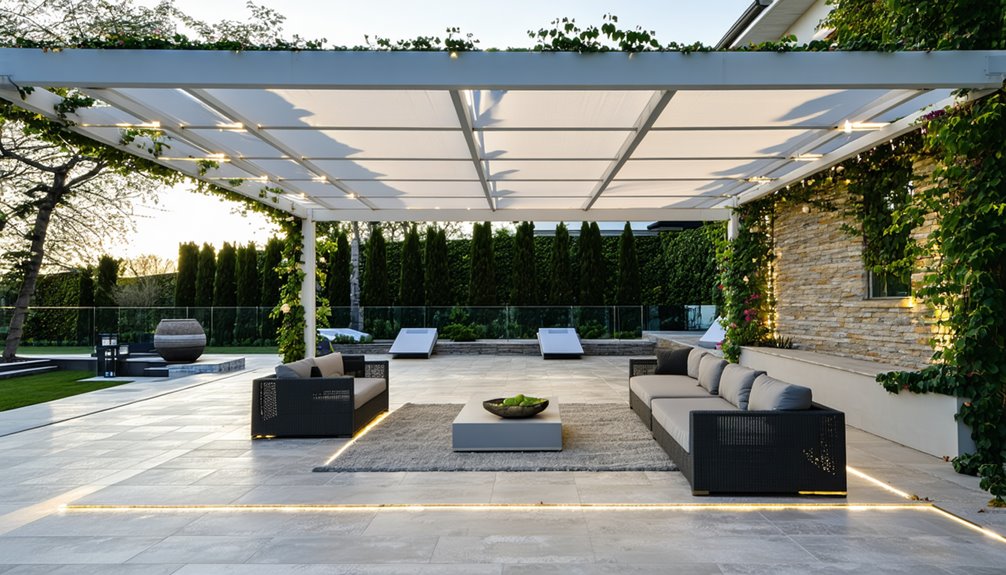 sleek contemporary outdoor structures